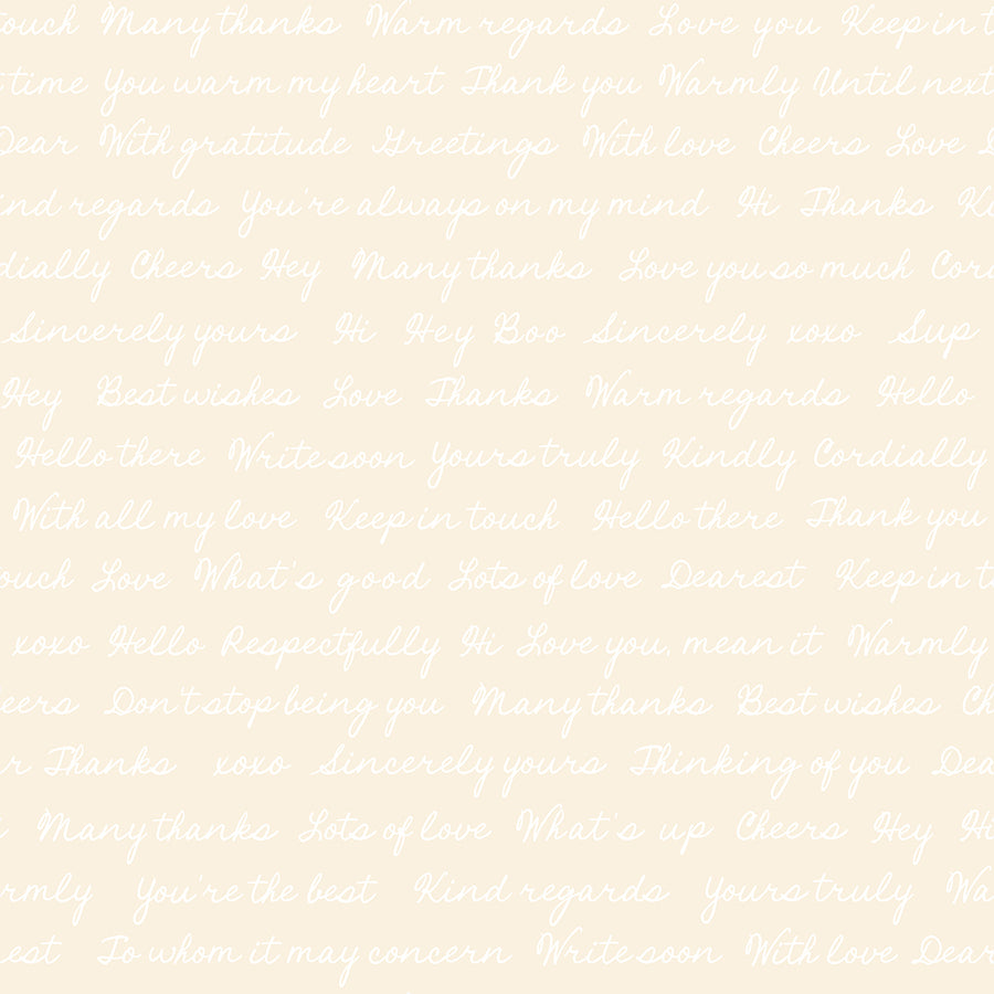 Salutations - Hello Goodbye - Natural