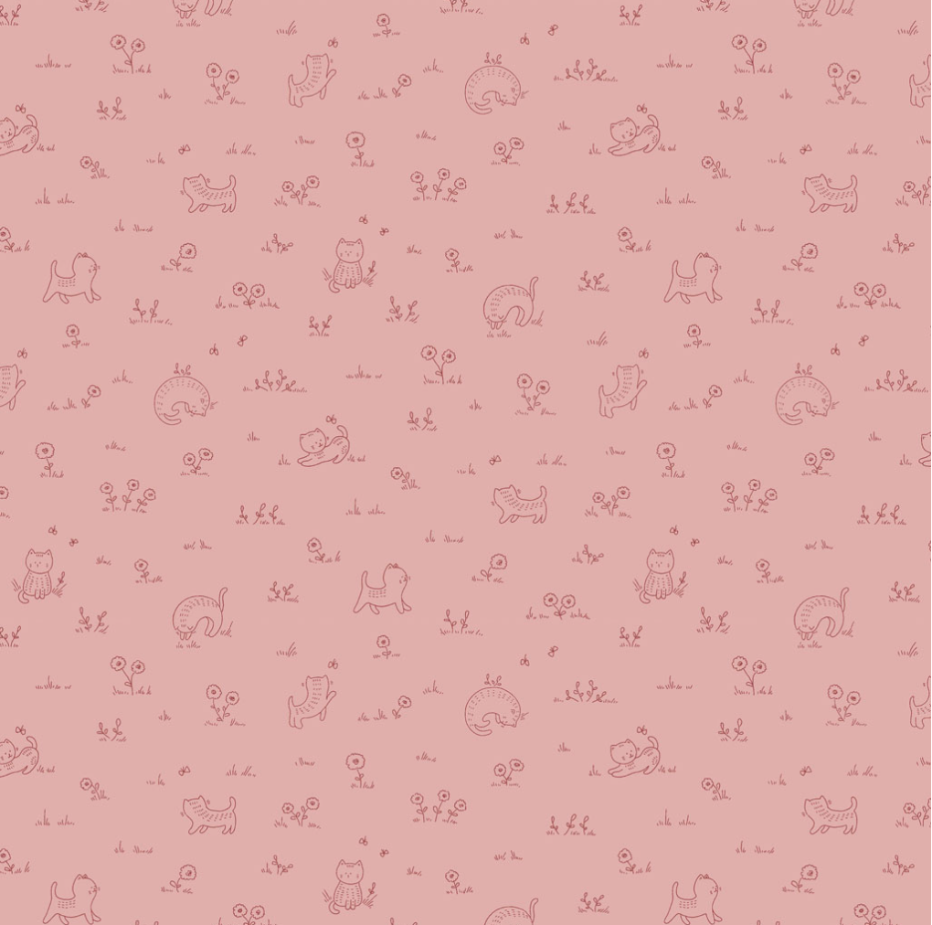 Kitten Fun - Playful Tonal - Light Pink