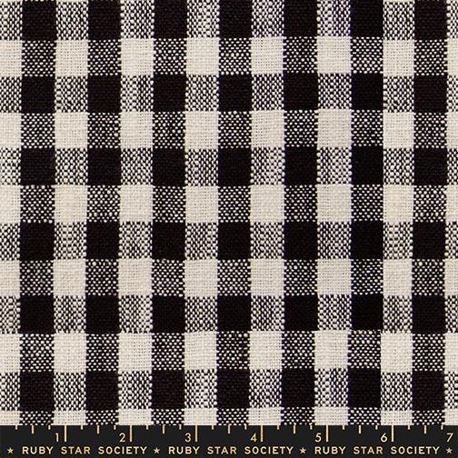 16" Sunshine Toweling - Small Black Plaid