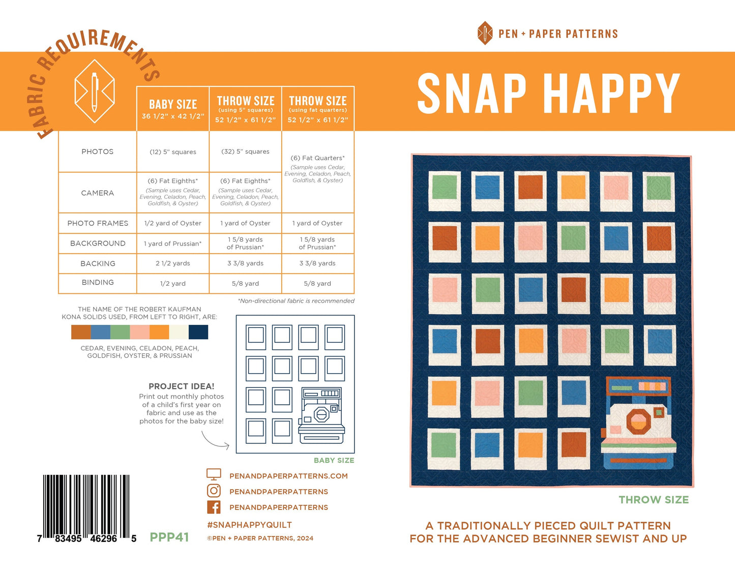 Snap Happy Quilt Pattern
