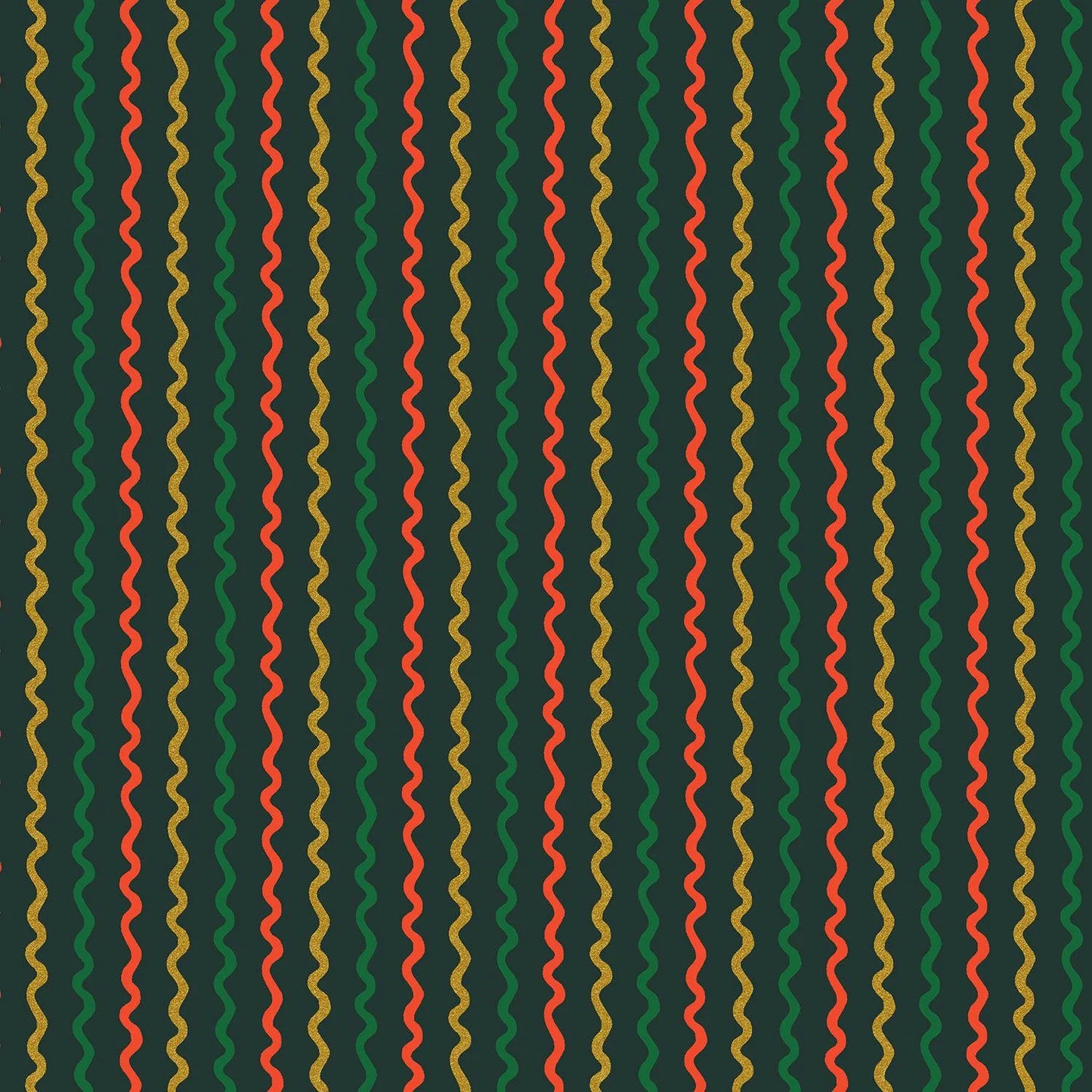 Holiday Classics - Ribbon Stripe - Evergreen Metallic