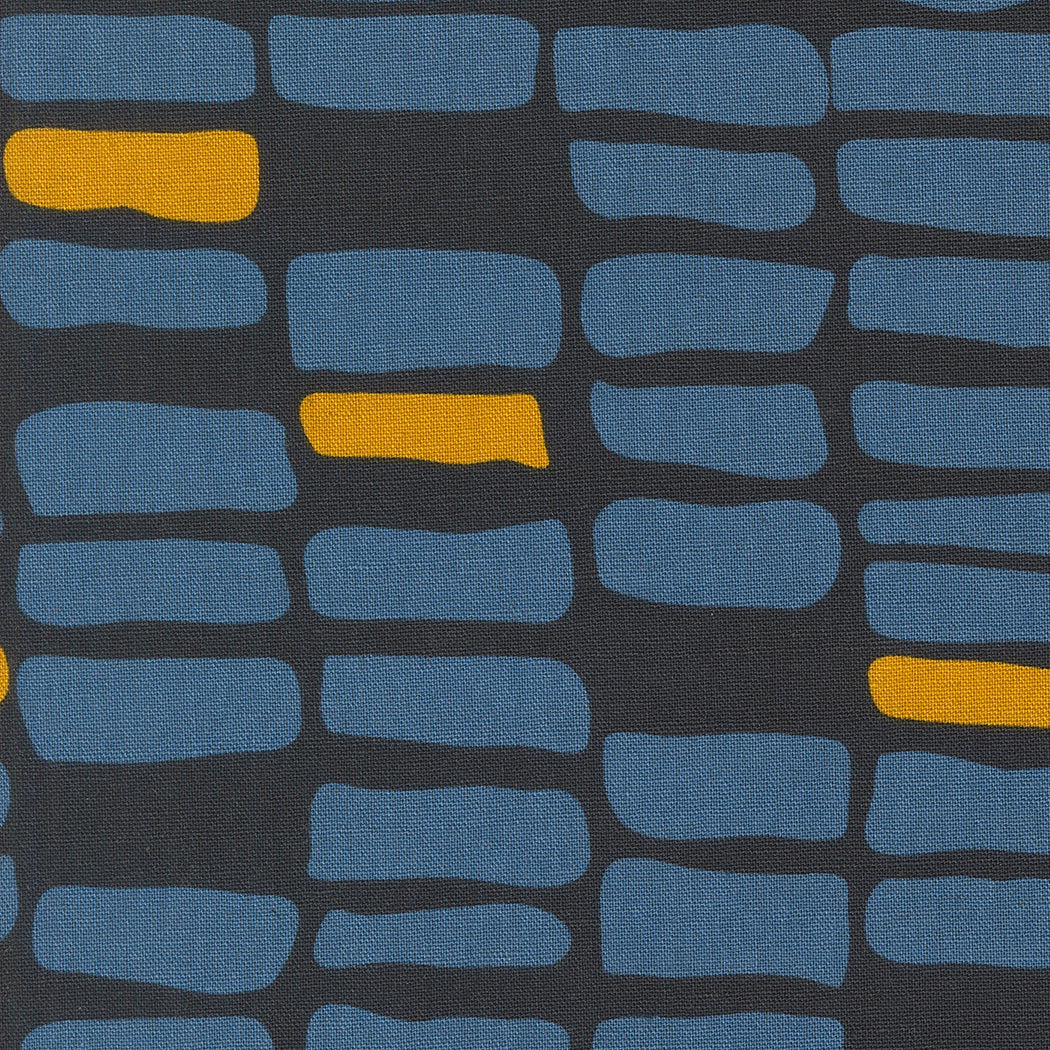 Urban Whisper Mochi Linen - Brushstrokes - Navy