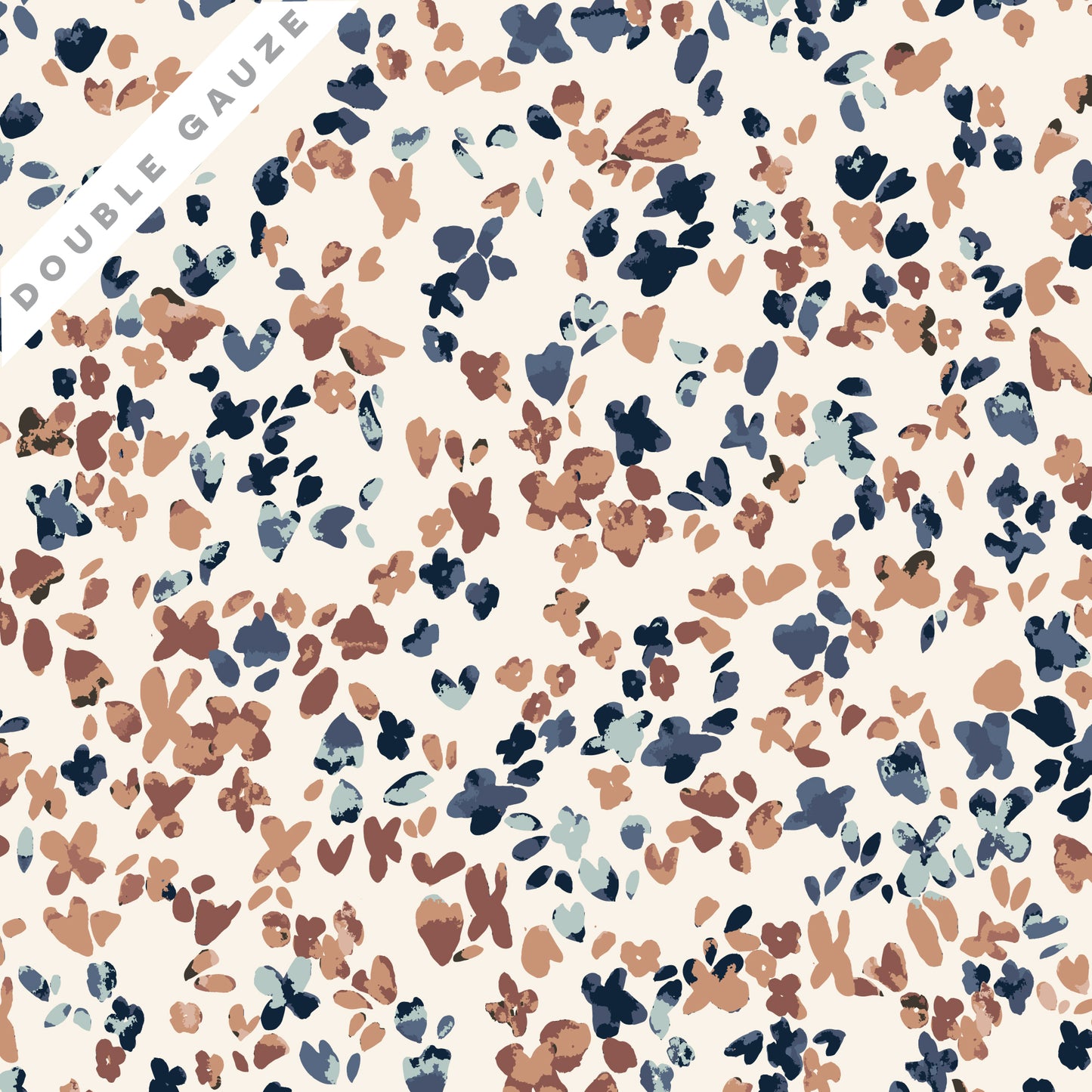 Sienna and Indigo - Wild Ditsy - Double Gauze