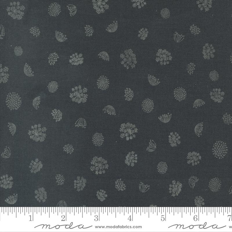 Royal Rounds - Charcoal - Woodland Wildflowers
