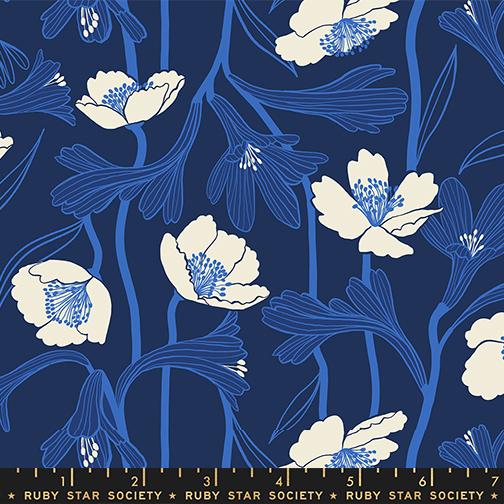 Water - Water Flowers - Navy