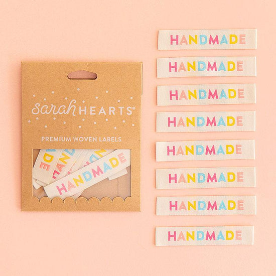 Load image into Gallery viewer, Sew in Labels Colorful Handmade LP101 Sarah Hearts#1
