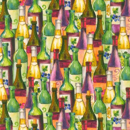 Load image into Gallery viewer, Wine Bottles Wine Quilting Cotton
