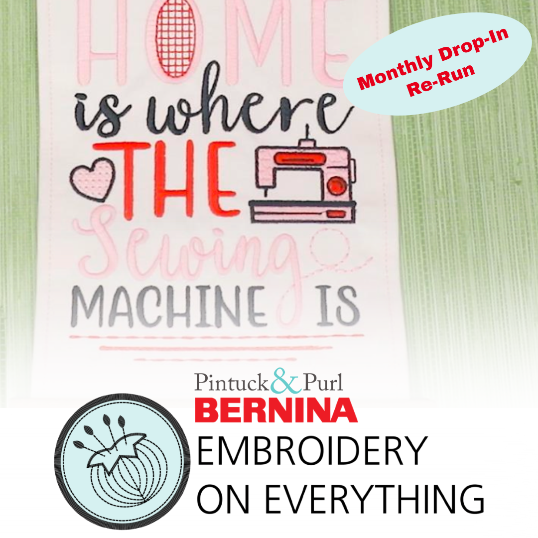 02/22 Machine Embroidery: Sewing Room Banner