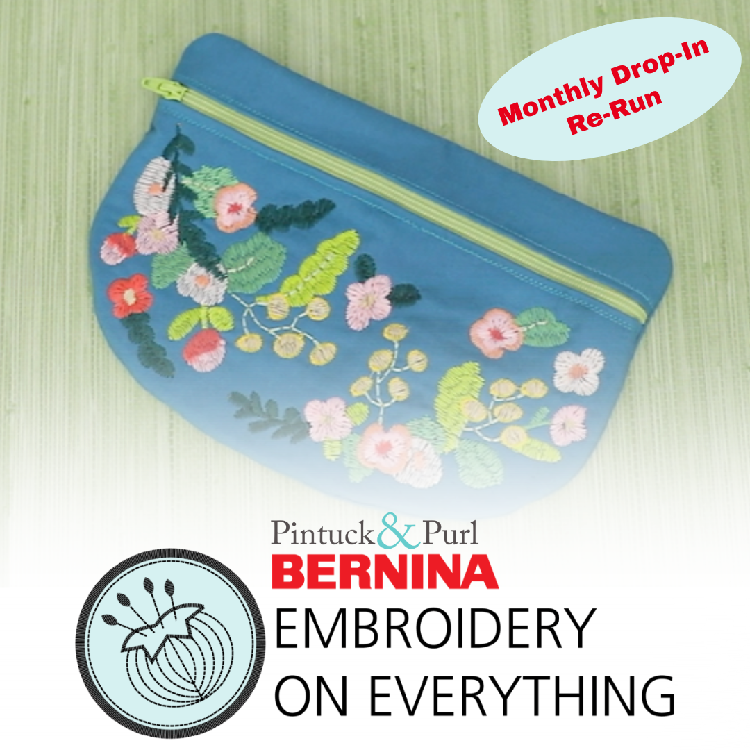 03/27 - Machine Embroidery: Zipper Pouch in the Hoop