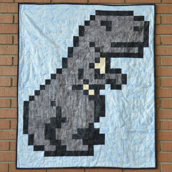 12/07 T-Rex Pixel Quilt with QuilToni