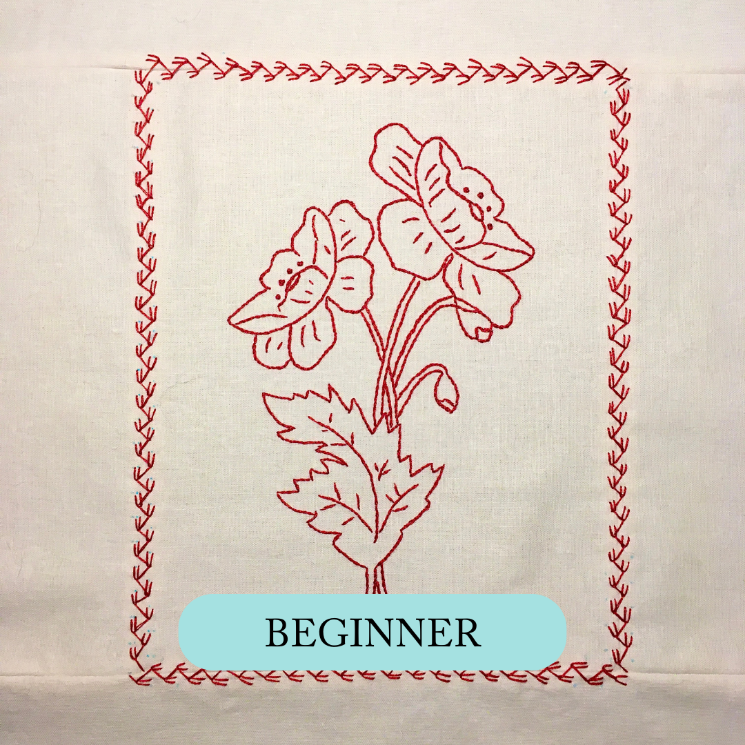 11/14 Hand Embroidery: Botanical Redwork