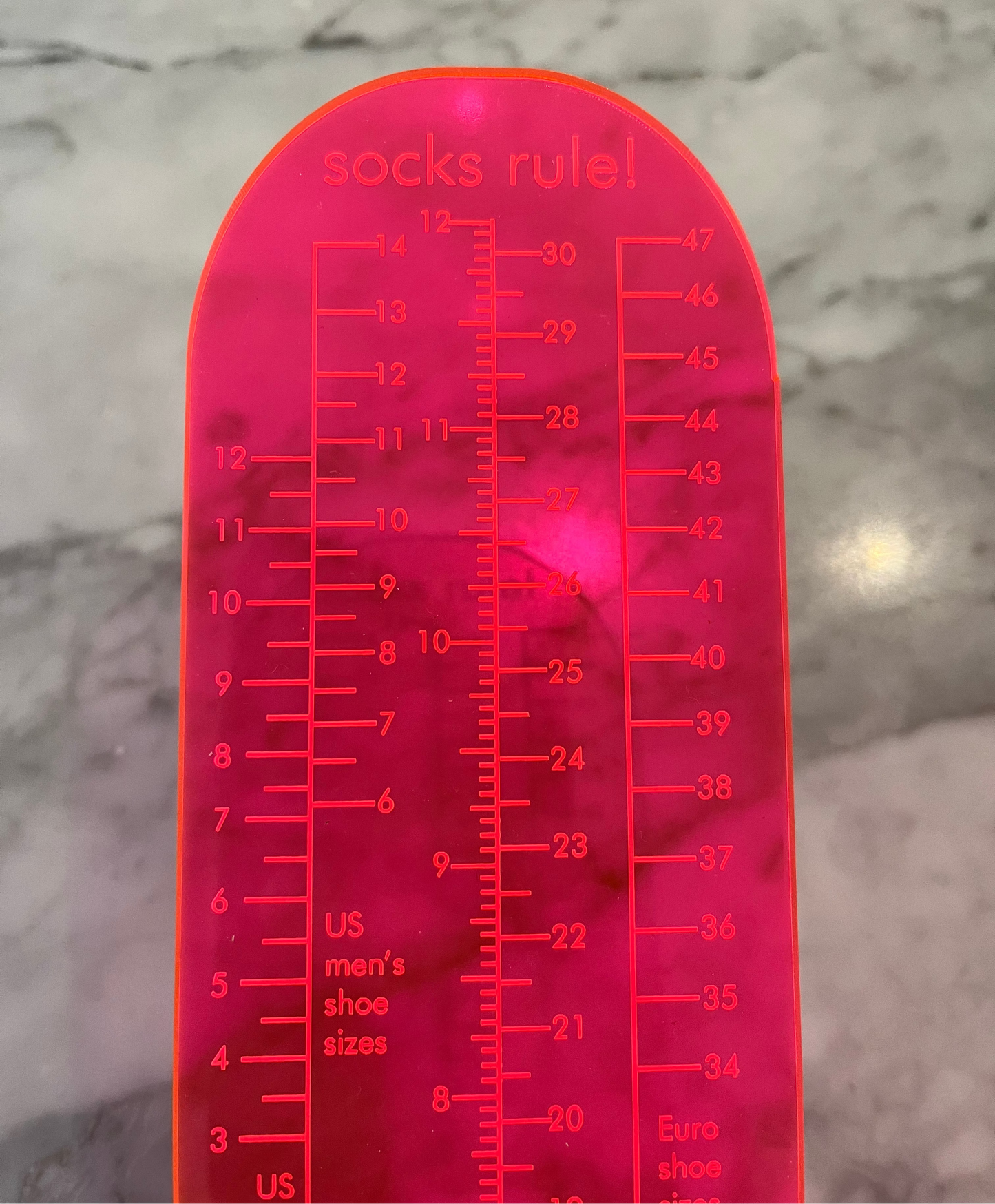 Socks Rule! Ruler for Measuring Socks