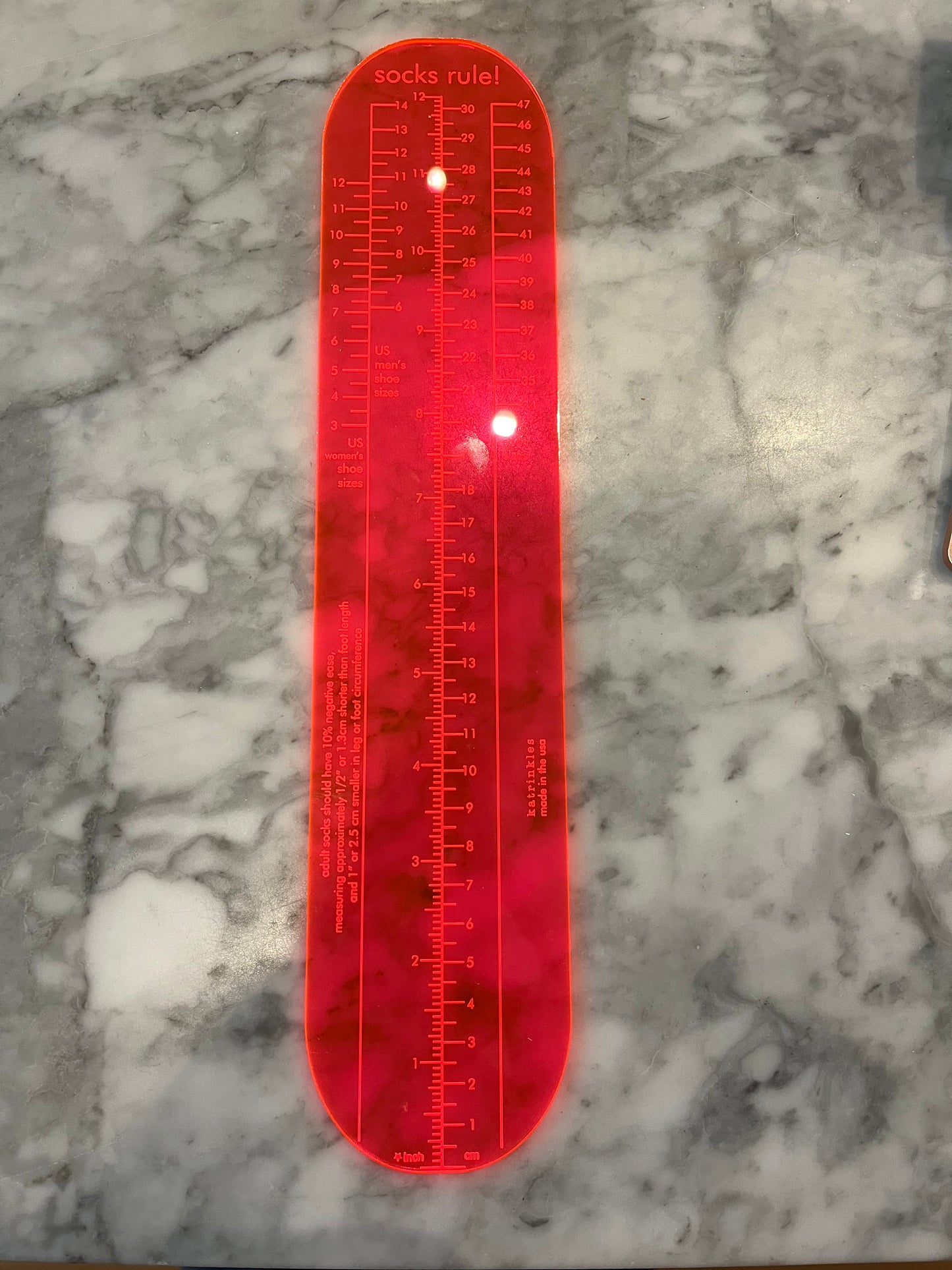 Socks Rule! Ruler for Measuring Socks