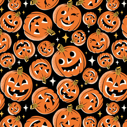 Midnight Masquerade - Tossed Pumpkins - Black