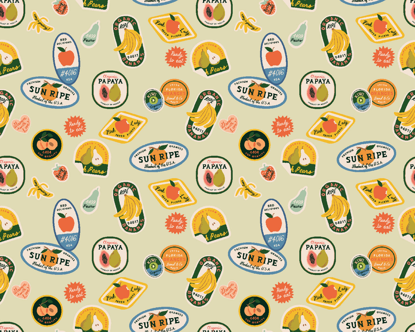 Orchard - Fruit Stickers - Khaki