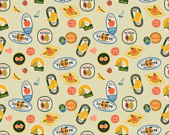 Orchard - Fruit Stickers - Khaki