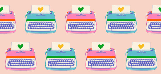 Best Day Ever - Typewriters - Vintage Pink