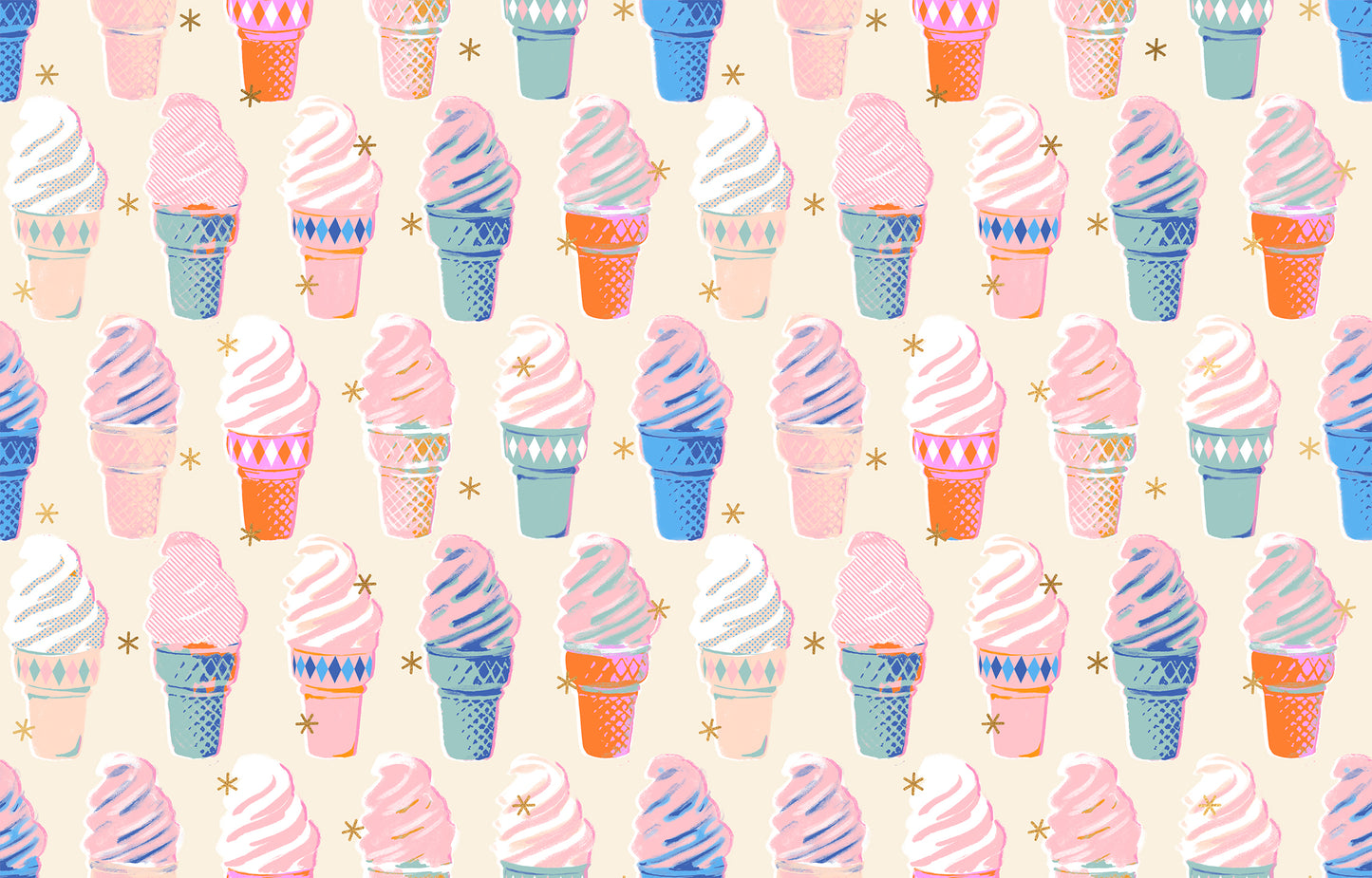 Best Day Ever - Ice Cream Cones - Natural