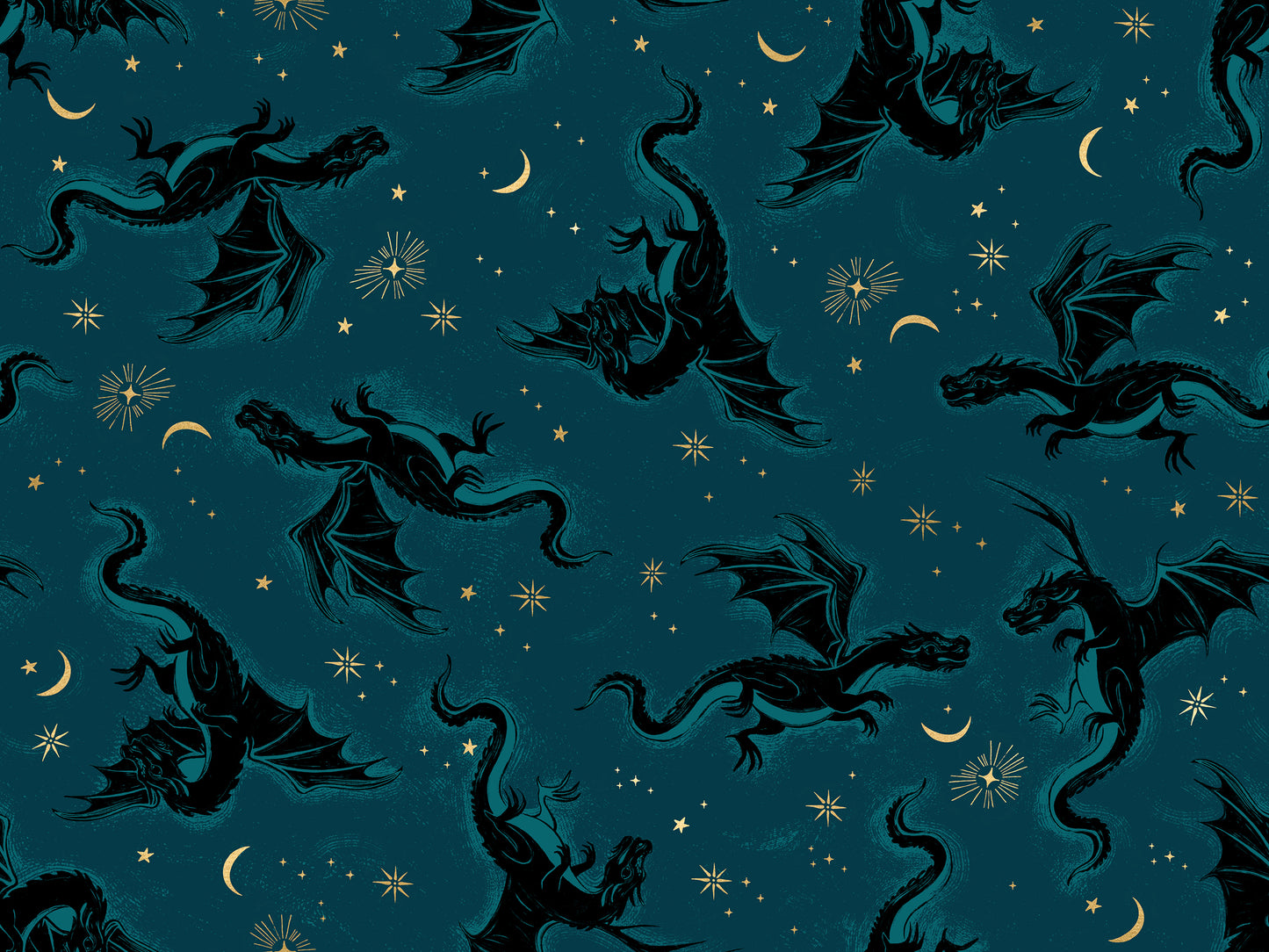 Fireglow Metallic - Etched Dragons - Galaxy