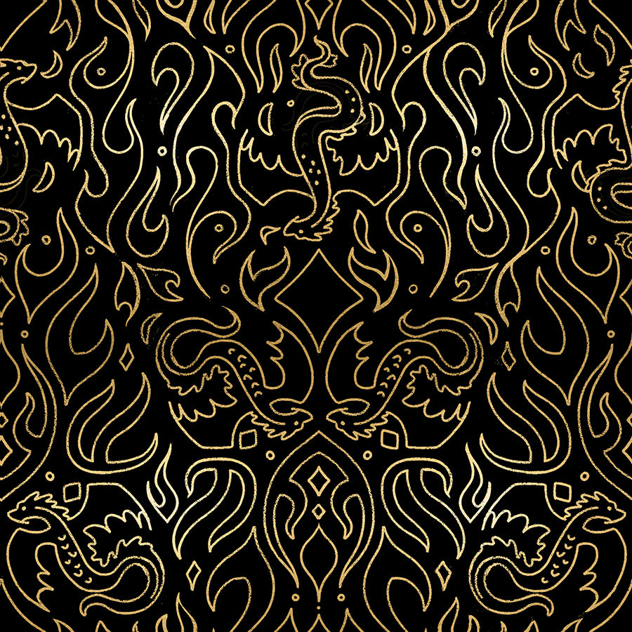 Fireglow Metallic - Dragon Fantasy - Black