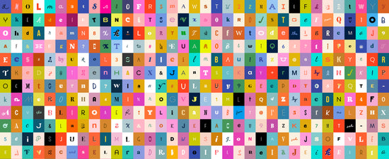 Selvedge Magic - Letters - Multi