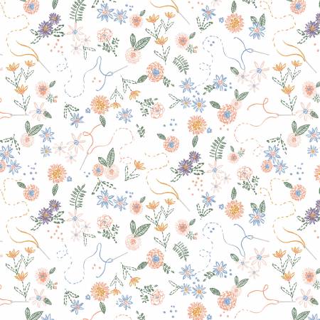 Load image into Gallery viewer, Embroidery Floral  White
