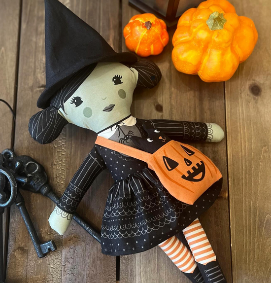 Cut and Sew Witch Doll Panel