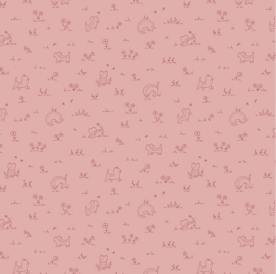 Kitten Fun - Playful Tonal - Light Pink
