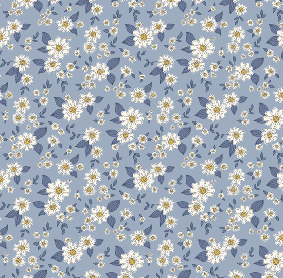 Kitten Fun - Floral - Light Denim