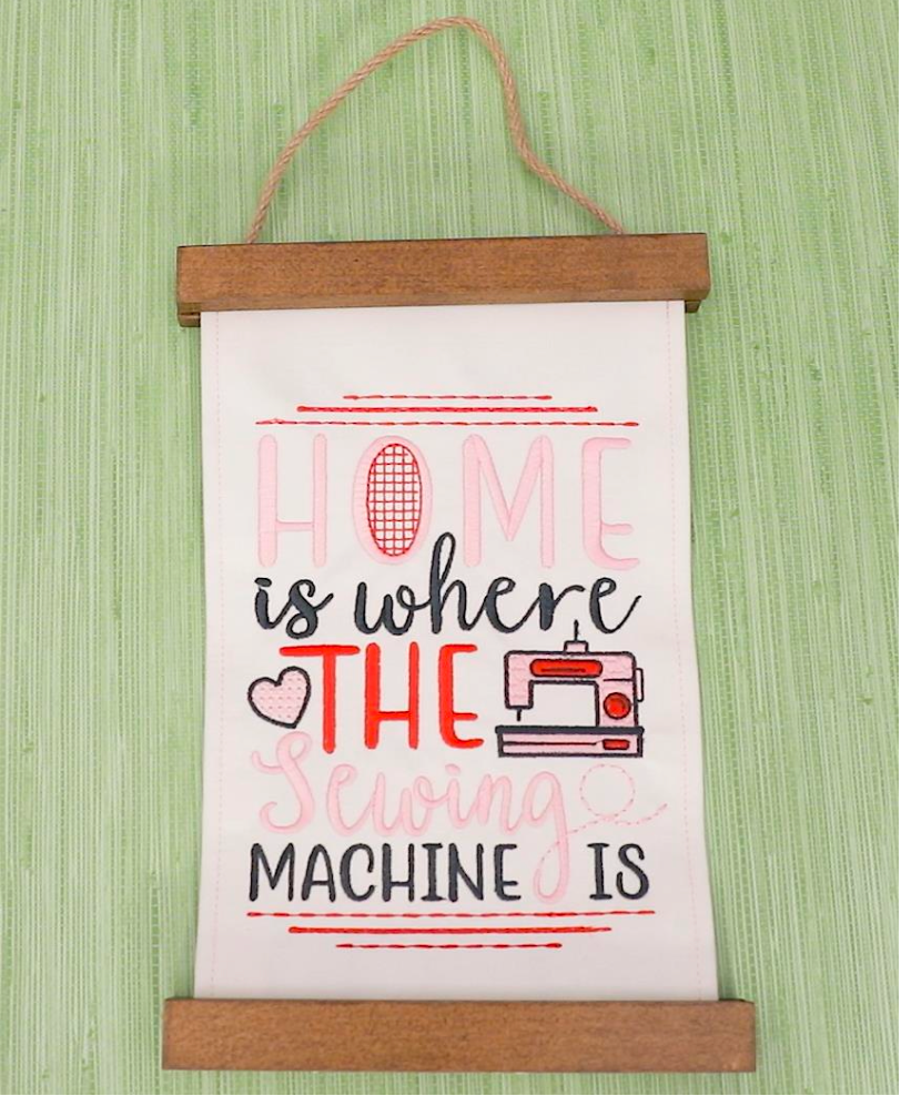 02/22 Machine Embroidery: Sewing Room Banner