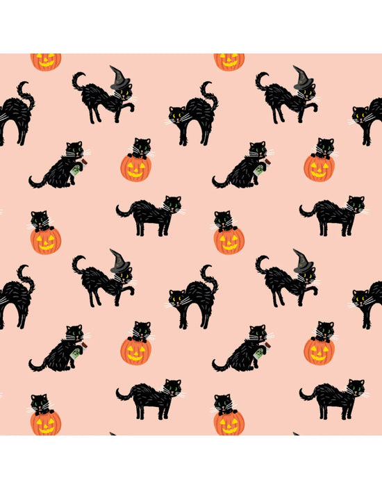 Halloween - Black Cat - Blush Metallic