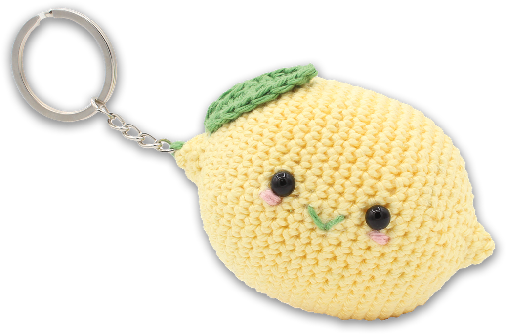 Lemon Crochet Keychain