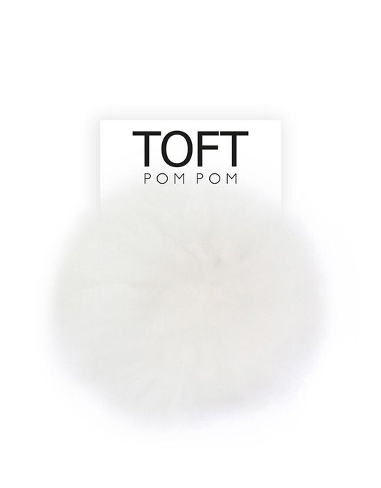Alpaca Fur Natural Pom Pom Snap On
