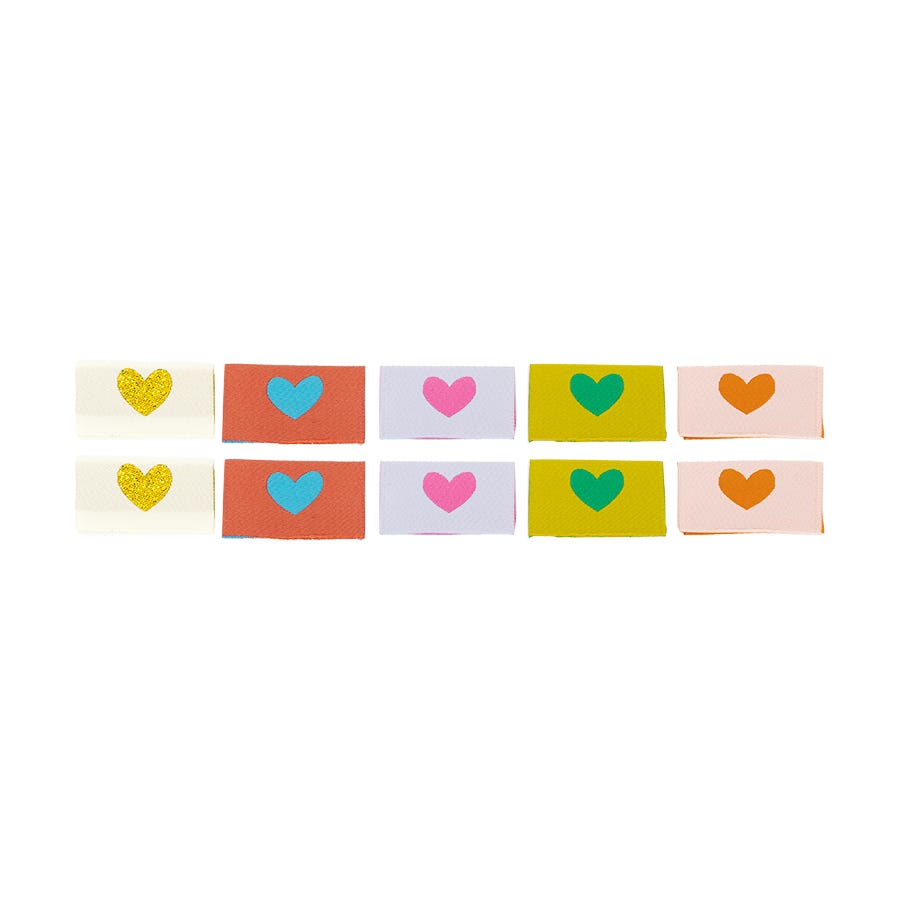 Minki Kim Heart Zipper Tab Woven Label