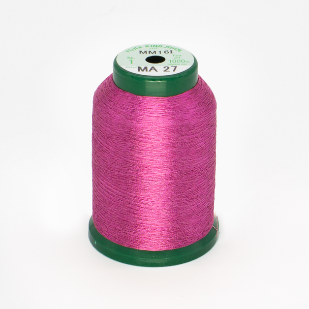KingStar Metallic Embroidery Thread - Fuchsia (MA 27)