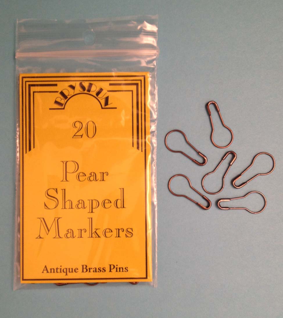 Stitch Marker - Pear Pins Antique Brass