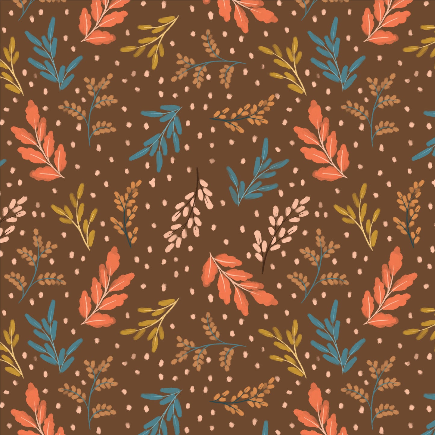 Woodland Creatures - Pastel Branches - Dark Brown