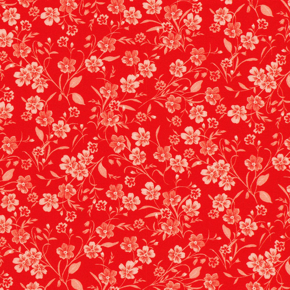 Fabric Market - Floral Field - Strawberry