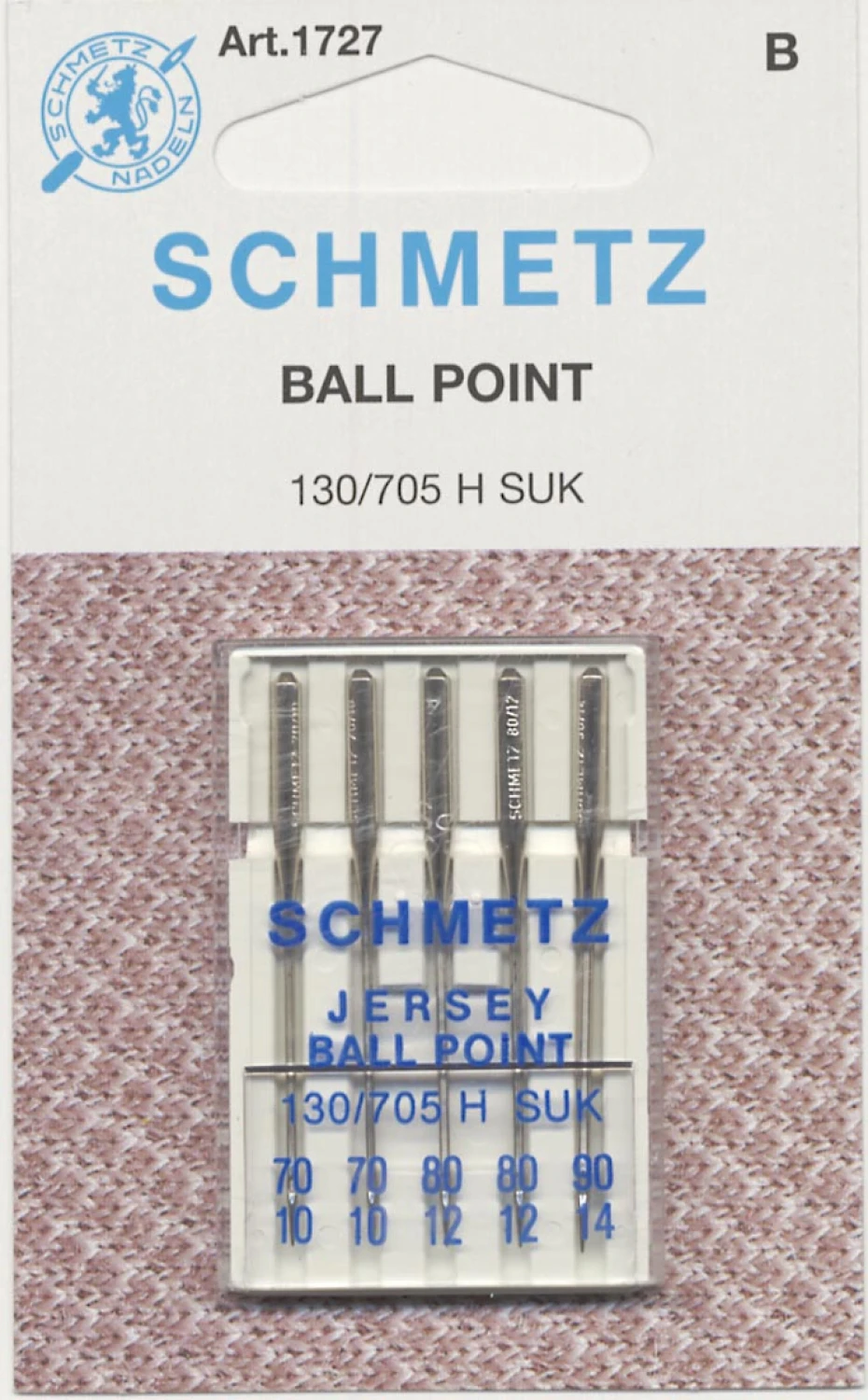 Schmetz 5 Jersey Ballpoint Needles Assorted