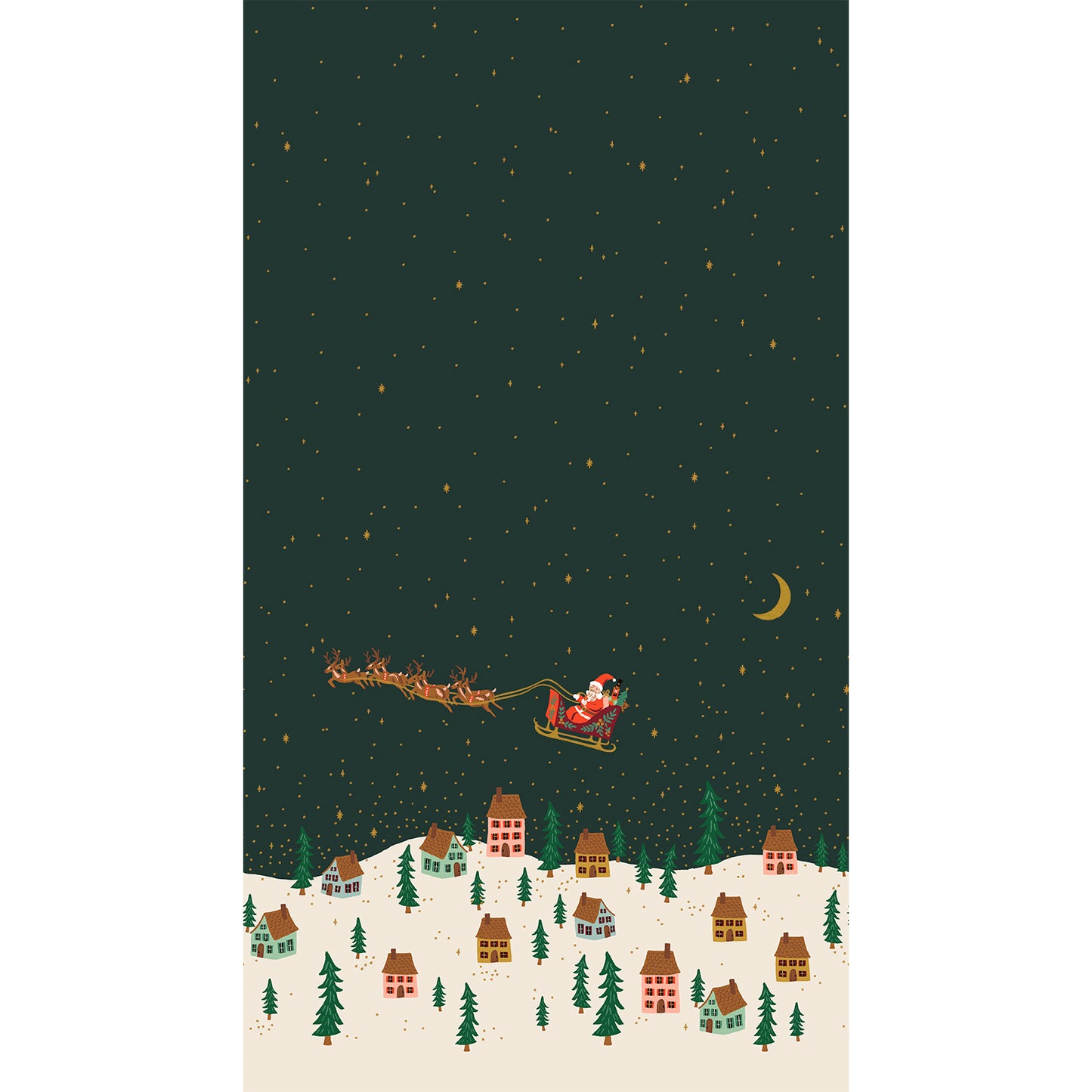 Holiday Classics - Santa's Sleigh - Evergreen Metallic