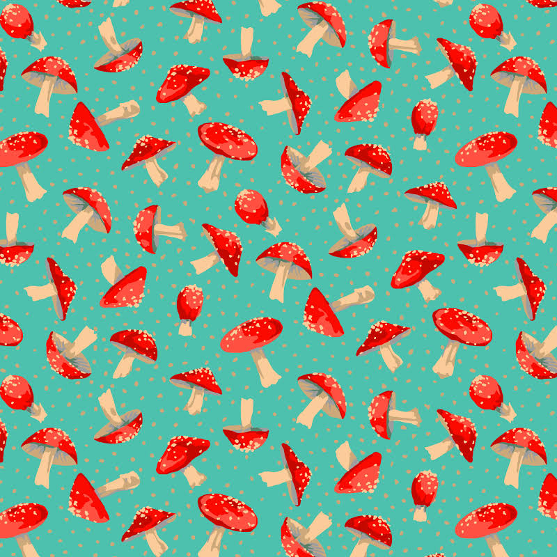 Forage -Small Toadstool - Aqua