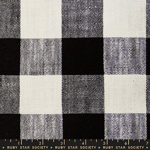 16" Sunshine Toweling - Large Black Plaid