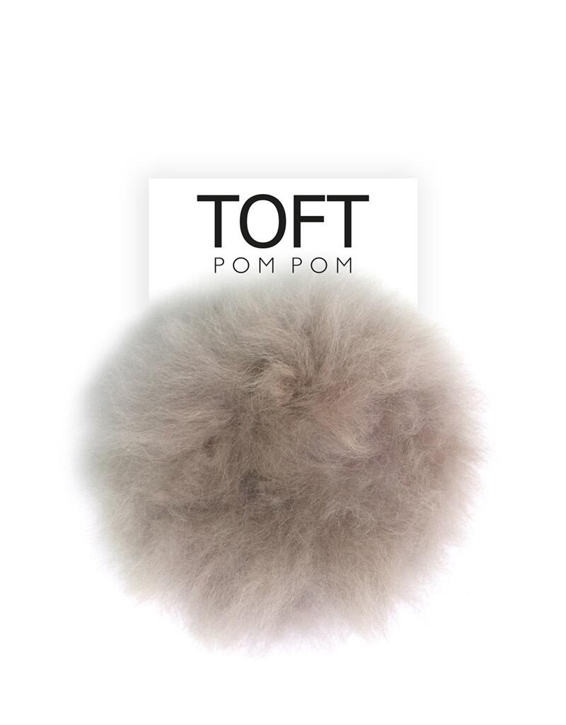 Alpaca Fur Natural Pom Pom Snap On