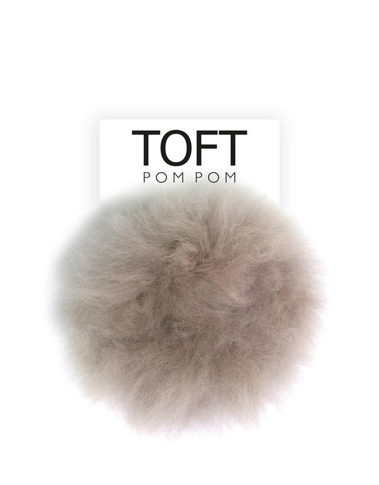 Alpaca Fur Natural Pom Pom Snap On