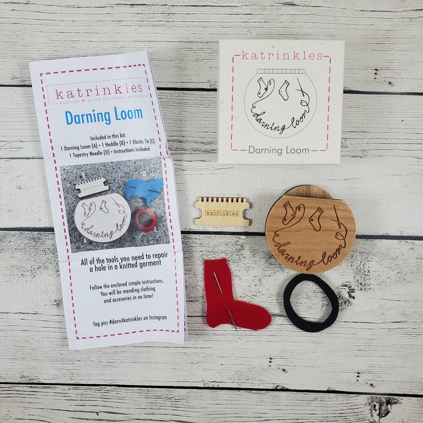 Smaller Darning & Mending Loom Kit