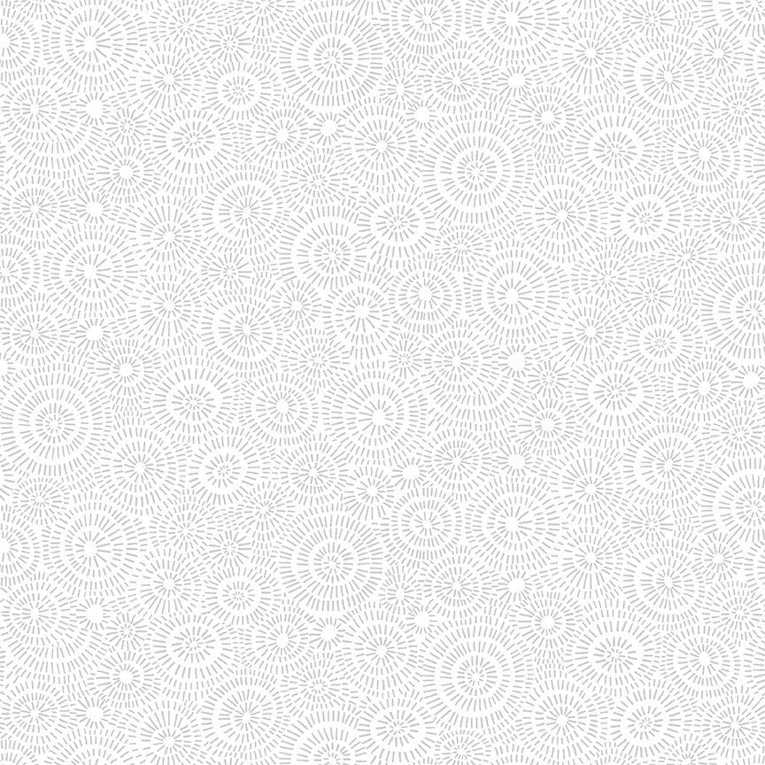 Basics Whiteout - Geo Line Circle Shape - White