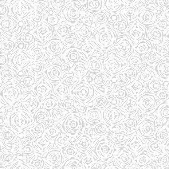 Basics Whiteout - Geo Line Circle Shape - White