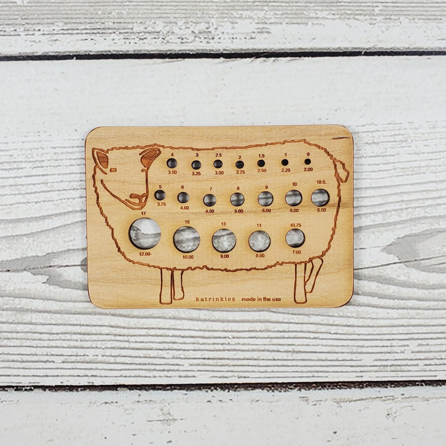 Sheep Knitting Needle Gauge