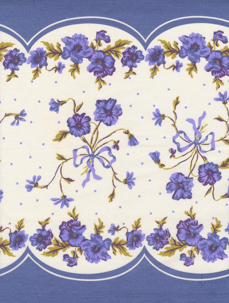 16" Classic Retro Toweling Floral - Pansy