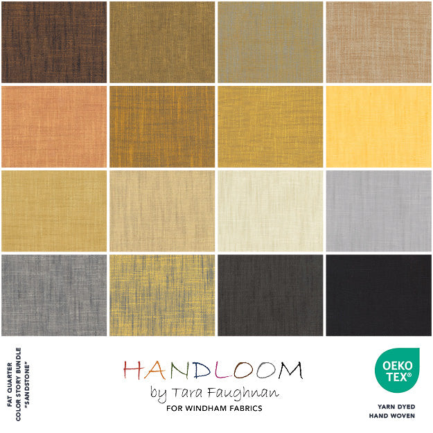16pk Handloom Fat Quarters - Sandstone